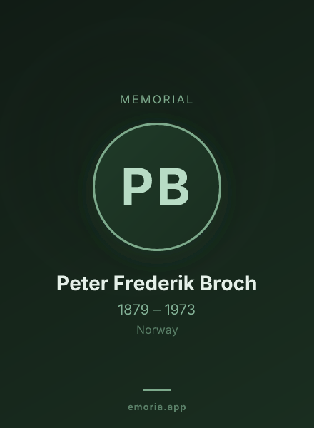 Memorial portrait of Peter Frederik Broch