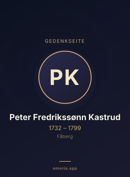 Gedenkportrait von Peter Fredrikssønn Kastrud