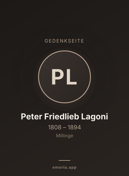 Gedenkportrait von Peter Friedlieb Lagoni