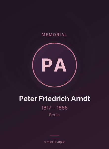 Memorial portrait of Peter Friedrich Arndt