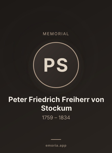 Memorial portrait of Peter Friedrich Freiherr von Stockum