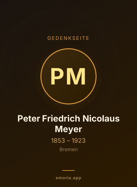 Gedenkportrait von Peter Friedrich Nicolaus Meyer