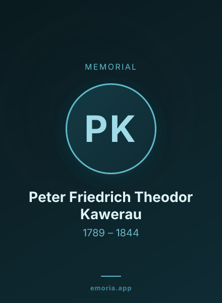 Memorial portrait of Peter Friedrich Theodor Kawerau