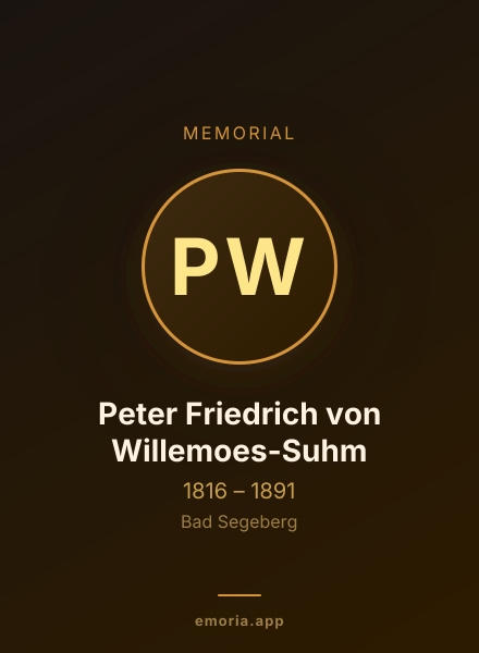 Memorial portrait of Peter Friedrich von Willemoes-Suhm
