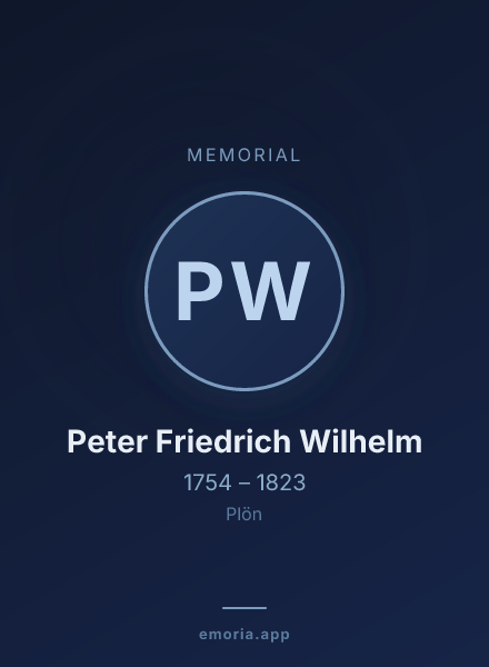 Memorial portrait of Peter Friedrich Wilhelm