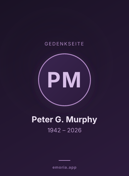 Gedenkportrait von Peter G. Murphy