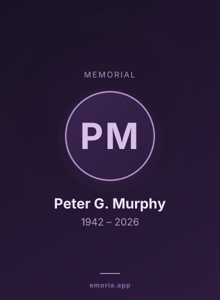 Memorial portrait of Peter G. Murphy