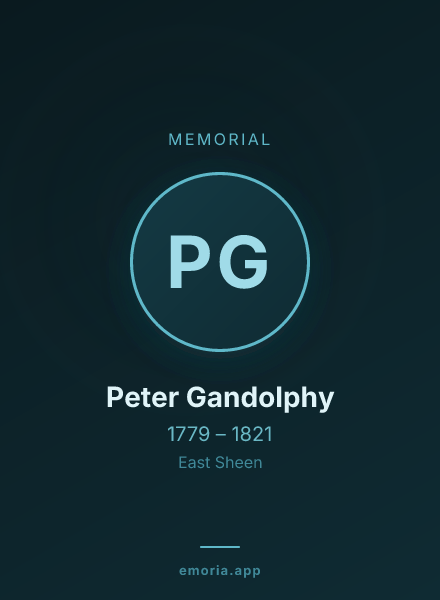 Memorial portrait of Peter Gandolphy