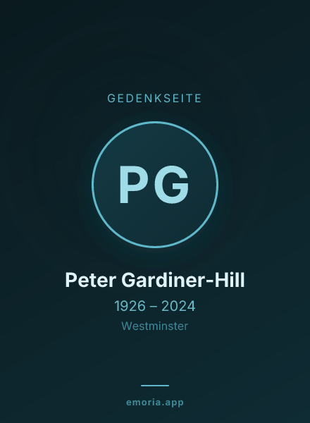 Gedenkportrait von Peter Gardiner-Hill