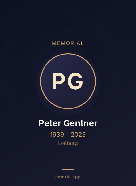 Memorial portrait of Peter Gentner