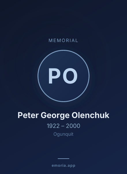 Memorial portrait of Peter George Olenchuk