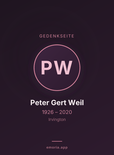 Gedenkportrait von Peter Gert Weil