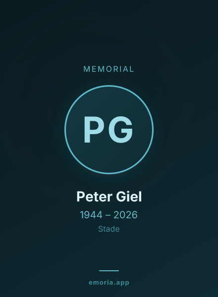 Memorial portrait of Peter Giel