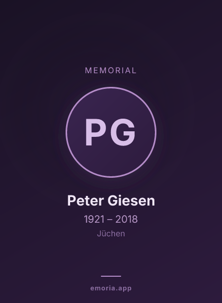 Memorial portrait of Peter Giesen