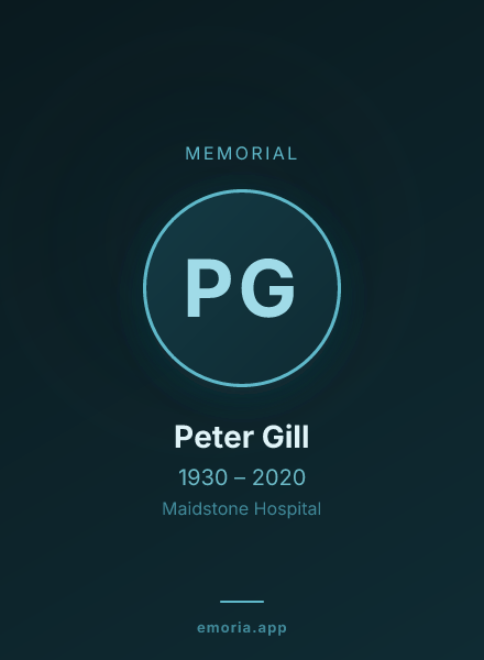 Memorial portrait of Peter Gill