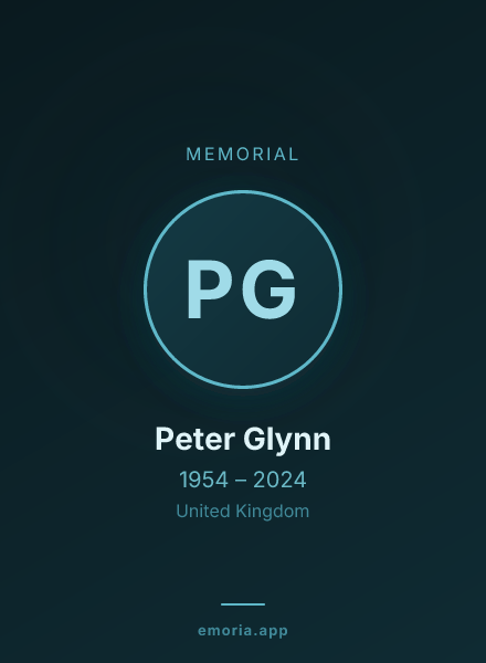 Memorial portrait of Peter Glynn