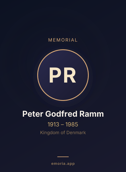 Memorial portrait of Peter Godfred Ramm