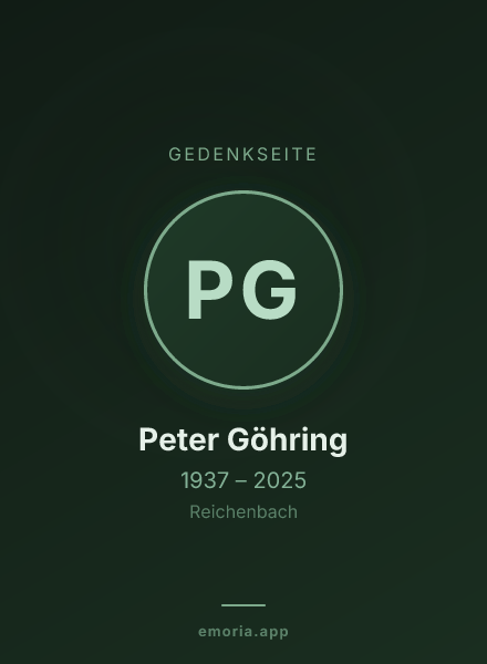Gedenkportrait von Peter Göhring