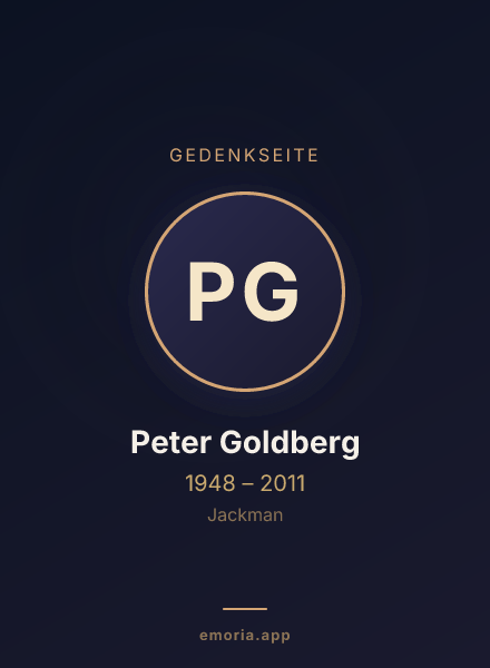 Gedenkportrait von Peter Goldberg