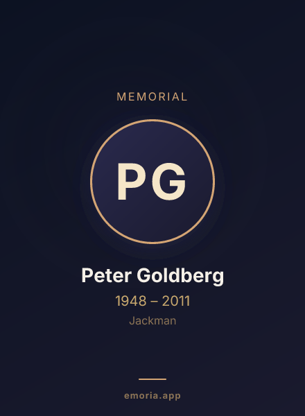 Memorial portrait of Peter Goldberg