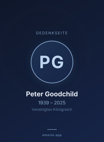 Gedenkportrait von Peter Goodchild