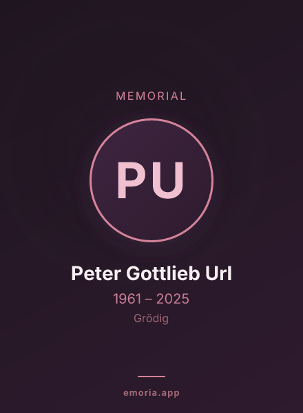 Memorial portrait of Peter Gottlieb Url