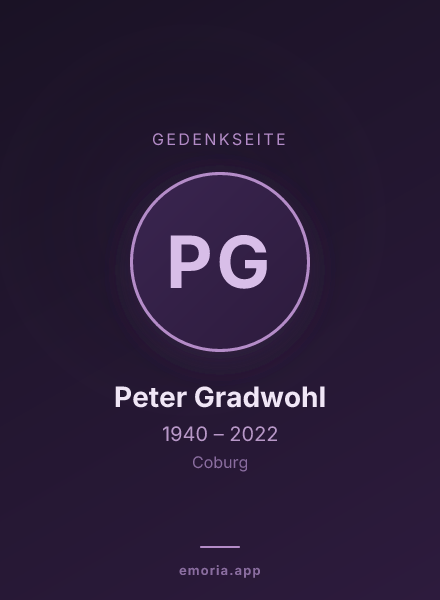 Gedenkportrait von Peter Gradwohl
