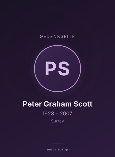Gedenkportrait von Peter Graham Scott