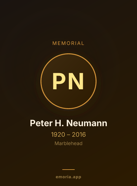 Memorial portrait of Peter H. Neumann