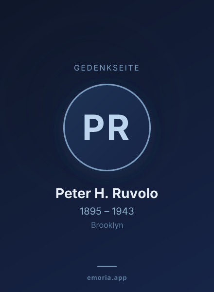 Gedenkportrait von Peter H. Ruvolo
