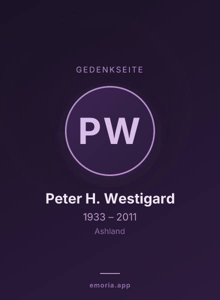 Gedenkportrait von Peter H. Westigard