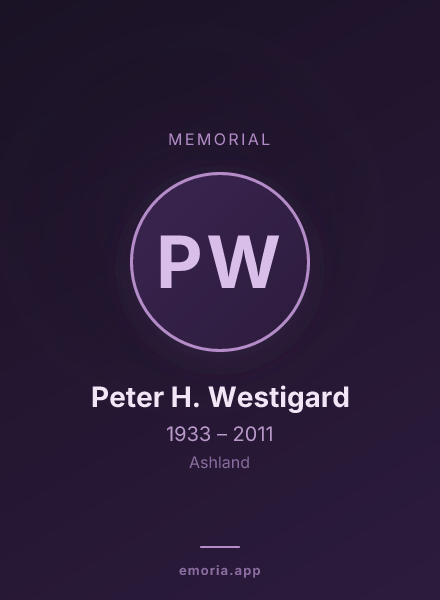 Memorial portrait of Peter H. Westigard