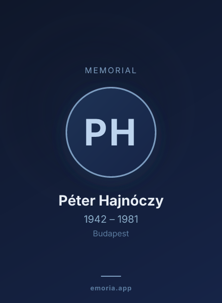 Memorial portrait of Péter Hajnóczy