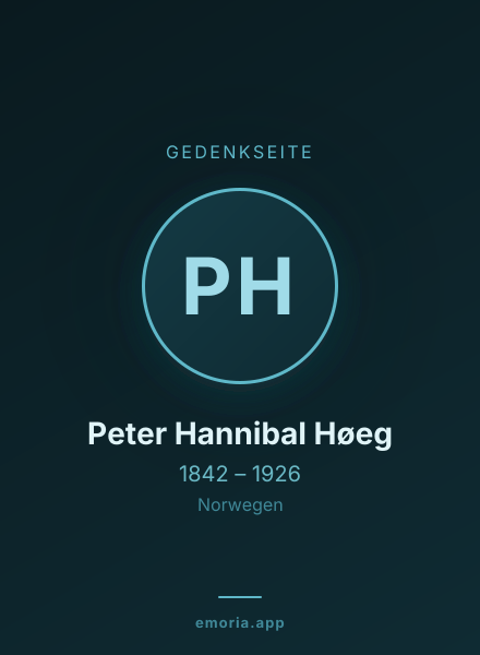 Gedenkportrait von Peter Hannibal Høeg