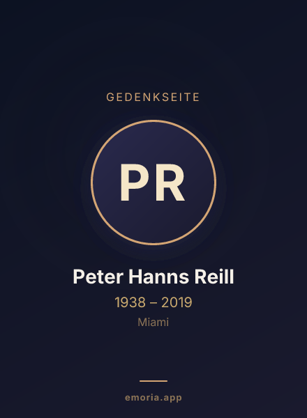 Gedenkportrait von Peter Hanns Reill