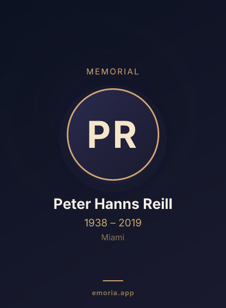Memorial portrait of Peter Hanns Reill