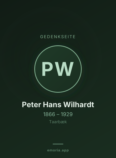 Gedenkportrait von Peter Hans Wilhardt