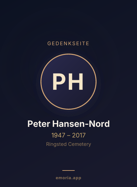 Gedenkportrait von Peter Hansen-Nord