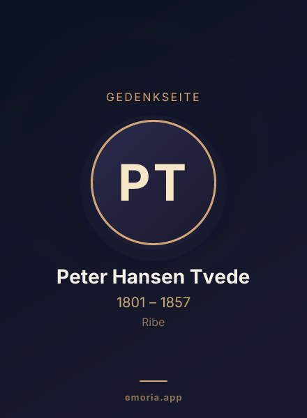 Gedenkportrait von Peter Hansen Tvede