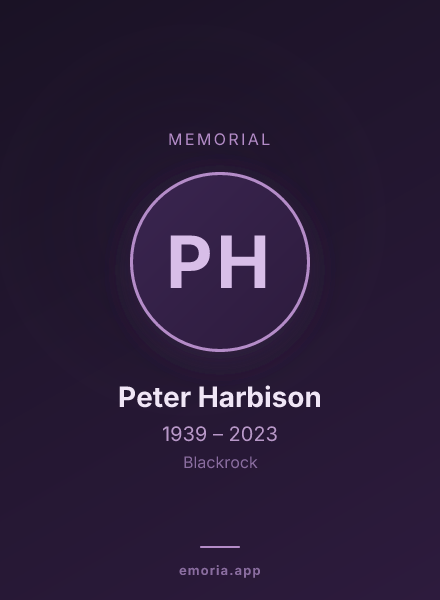 Memorial portrait of Peter Harbison