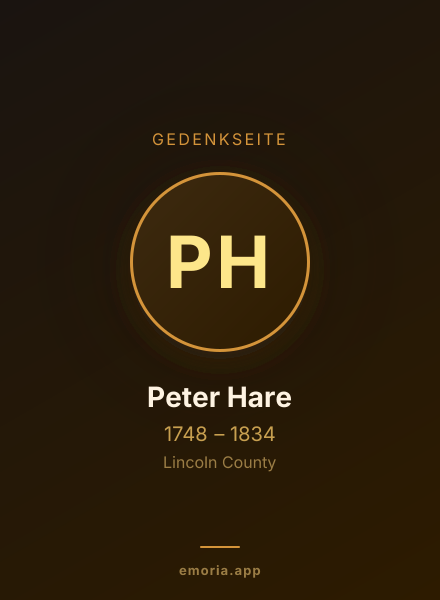 Gedenkportrait von Peter Hare