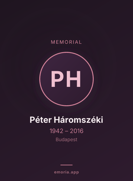 Memorial portrait of Péter Háromszéki