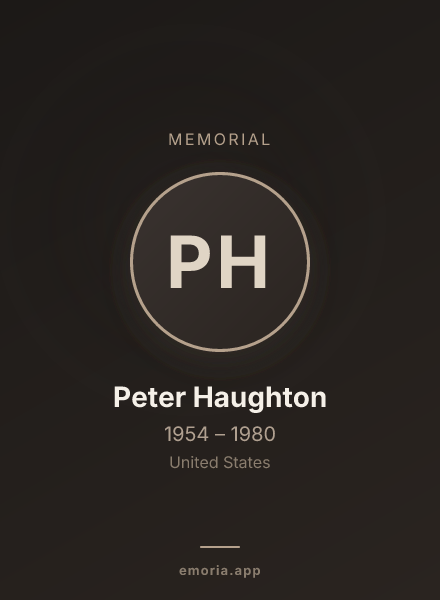 Memorial portrait of Peter Haughton