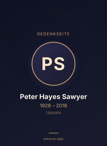 Gedenkportrait von Peter Hayes Sawyer