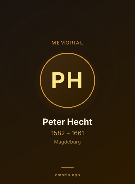 Memorial portrait of Peter Hecht