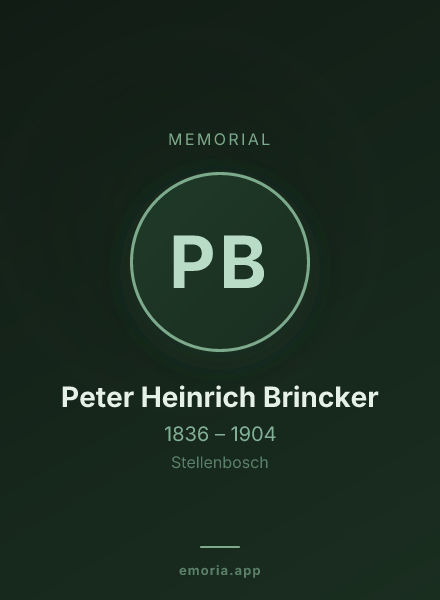 Memorial portrait of Peter Heinrich Brincker
