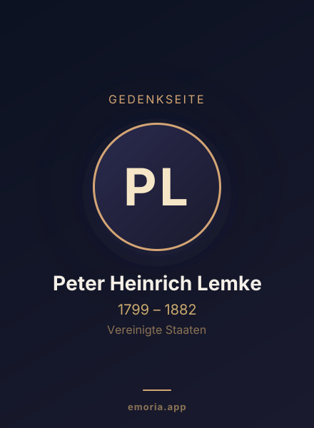 Gedenkportrait von Peter Heinrich Lemke