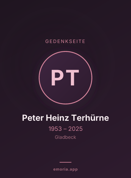 Gedenkportrait von Peter Heinz Terhürne