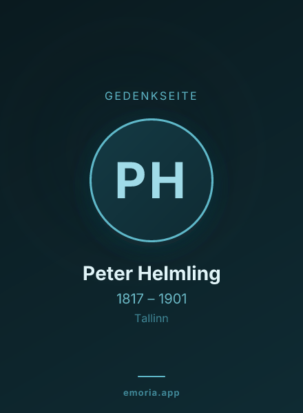 Gedenkportrait von Peter Helmling