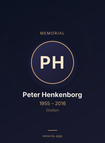 Memorial portrait of Peter Henkenborg